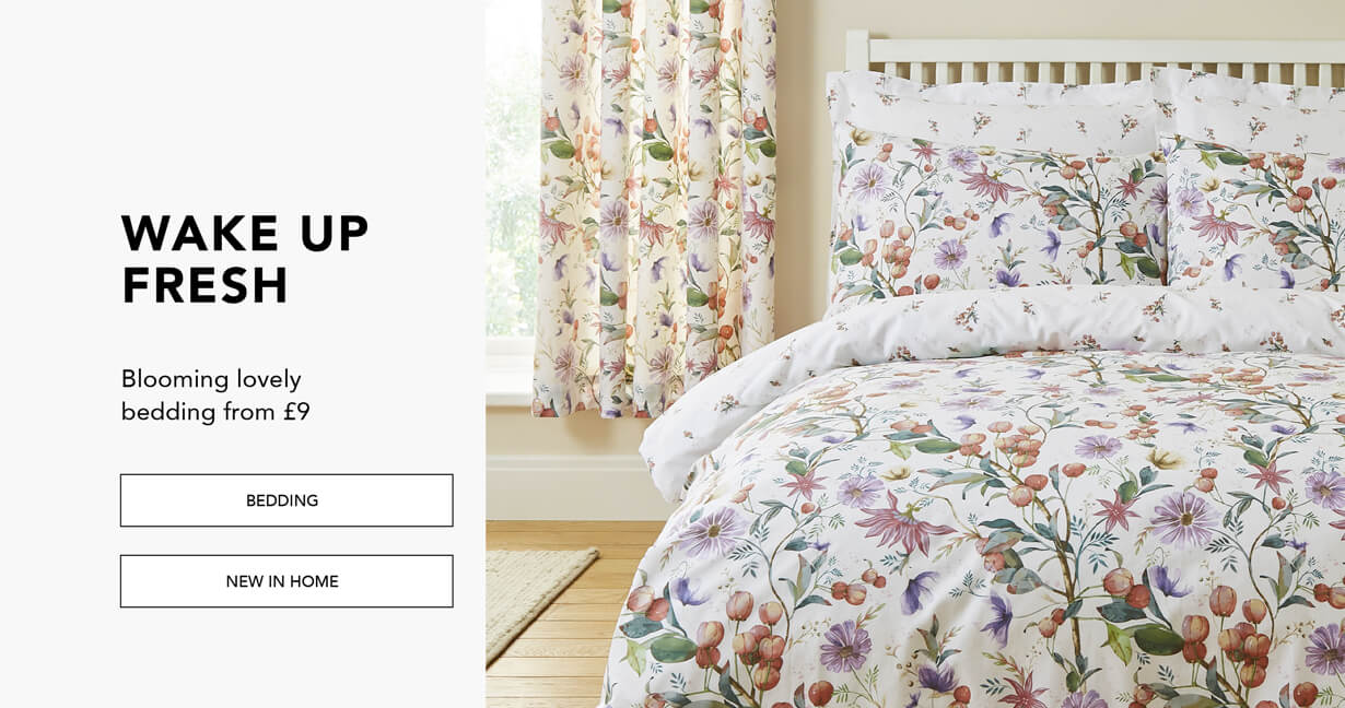 Wake up fresh with bedding from £9.